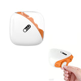 Electric Nail Clippers 2-in-1 Cutting and Polishing Automatic Nail Clipper with LED Light Digital Orange