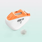 Electric Nail Clippers 2-in-1 Cutting and Polishing Automatic Nail Clipper with LED Light Digital Orange