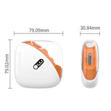 Electric Nail Clippers 2-in-1 Cutting and Polishing Automatic Nail Clipper with LED Light Digital Orange