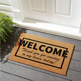 Faux Coir Door Mat Heavy Duty Backing Easy to Clean Entry Mat for Outdoor and Indoor Uses Style 1