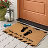 Faux Coir Door Mat Heavy Duty Backing Easy to Clean Entry Mat for Outdoor and Indoor Uses Style 3