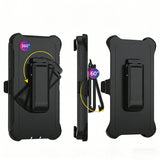 Shockproof Phone Case for iPhone 17e Heavy Duty Phone Cover with 360 Degrees Rotating Clip Holder Black