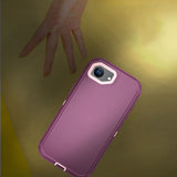 Shockproof Phone Case for iPhone 17e Heavy Duty Phone Cover with 360 Degrees Rotating Clip Holder Wine Red