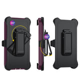Shockproof Phone Case for iPhone 17e Heavy Duty Phone Cover with 360 Degrees Rotating Clip Holder Wine Red