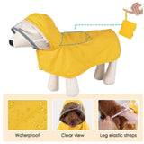 Adjustable Hooded Dog Raincoat Waterproof Jacket for Outdoor Use