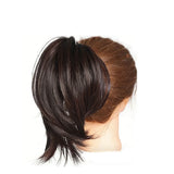 Clip-In Hair Topper with Claw Clip Hair Extension with Multi-Tooth Grip Hairpiece Dark Brown