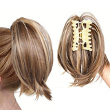 Clip-In Hair Topper with Claw Clip Hair Extension with Multi-Tooth Grip Hairpiece Multicolor