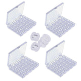 4PCS 25-Grid Bobbin Storage Box Set Sewing Thread Spool Organizer Case