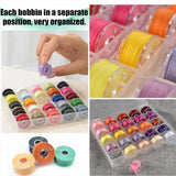 4PCS 25-Grid Bobbin Storage Box Set Sewing Thread Spool Organizer Case