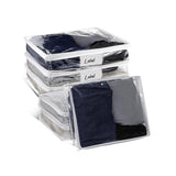 6PCS Zippered Closet Storage Bags for Clothes and Quilts Dustproof Organizer Storage Containers White