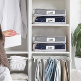 6PCS Zippered Closet Storage Bags for Clothes and Quilts Dustproof Organizer Storage Containers White