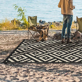 120x80cm Outdoor Garden Floor Mat Portable Patio Mat for Camping Picnic Beige