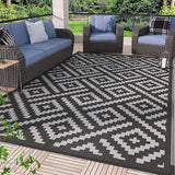 120x80cm Outdoor Garden Floor Mat Portable Patio Mat for Camping Picnic Black
