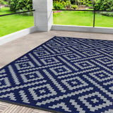 120x80cm Outdoor Garden Floor Mat Portable Patio Mat for Camping Picnic Blue