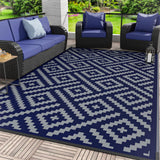 120x80cm Outdoor Garden Floor Mat Portable Patio Mat for Camping Picnic Blue