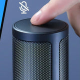 USB Condenser Gaming Microphone with RGB Lighting Adjustable Stand for Recording Streaming Black