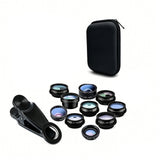 10-in-1 Mobile Phone Camera Lens Kit for Smartphone Photography Universal Clip-On Lens Set