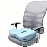 W-Shaped Memory Foam Seat Cushion Ergonomic Seat Pad for Long Sitting Blue