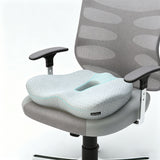 W-Shaped Memory Foam Seat Cushion Ergonomic Seat Pad for Long Sitting Grey