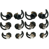 6 Pairs of Replacement Earbud Tips Compatible with Bose Sport QC30 QC20 Earbuds Anti-Loss for Sports Black