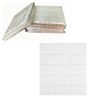 20Pcs 3D Peel Stick on Tile Self Adhesive Wall Sticker Tiles for Kitchen Bathroom White