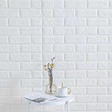 20Pcs 3D Peel Stick on Tile Self Adhesive Wall Sticker Tiles for Kitchen Bathroom White