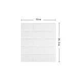 20Pcs 3D Peel Stick on Tile Self Adhesive Wall Sticker Tiles for Kitchen Bathroom White