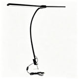 3 Color Modes Flexible Dual-Head LED Monitor Desk Lamp with Clamp USB Powered Reading Lamp with 10 Brightness Levels Black
