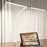 3 Color Modes Flexible Dual-Head LED Monitor Desk Lamp with Clamp USB Powered Reading Lamp with 10 Brightness Levels White