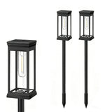 2Pcs Solar Power LED Garden Lights Outdoor Pathway Stake Lights Square Style