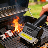 Cordless Electric Grill Brush Set BBQ Cleaner with 2 Replacement Brush Heads Ergonomic BBQ Cleaning Tool