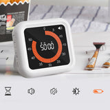 Rechargeable Digital Visual Timer Adjustable Volume Count-Up/Count-Down Timer for Study Work Cooking Daily Tasks