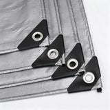 Silver Heavy Duty Tarpaulin Waterproof Outdoor Tarp Cover for Camping Car