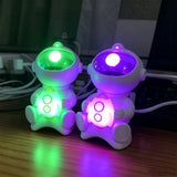 3-in-1 Astronaut Starry Projector Lamp Remote Control Bluetooth Speaker Night Light with 8 Modes for Bedroom Party Decor Rocket Style