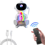 3-in-1 Astronaut Starry Projector Lamp Remote Control Bluetooth Speaker Night Light with 8 Modes for Bedroom Party Decor Spacecraft Style
