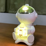 3-in-1 Astronaut Starry Projector Lamp Remote Control Bluetooth Speaker Night Light with 8 Modes for Bedroom Party Decor Spacecraft Style