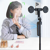 1.8M Auto Face Tracking Phone Tripod Adjustable Selfie Stick with Remote and Fill Lights for Vlogging Live Streaming