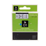 6Pcs Replacement Label Tapes 6mm x 7m Compatible with Dymo LabelManager Machines Black in Clear