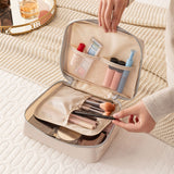 6-Piece Packing Cubes Set Expandable Travel Organizers with Mesh Window Luggage Storage Bags for Clothes Accessories Beige