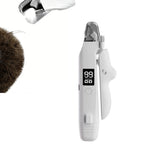 2-in-1 Electric Pet Nail Grinder Trimmer with LED Light Digital Display Anti-Slip Grooming Tool for Dogs Cats