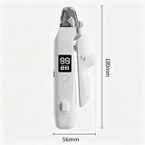 2-in-1 Electric Pet Nail Grinder Trimmer with LED Light Digital Display Anti-Slip Grooming Tool for Dogs Cats
