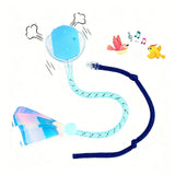 Self Rolling Smart Motion Interactive Cat Ball Toy Automatic Cat Toy with 2 Replaceable Tails for Indoor Cats Kittens Blue