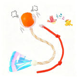 Self Rolling Smart Motion Interactive Cat Ball Toy Automatic Cat Toy with 2 Replaceable Tails for Indoor Cats Kittens Orange
