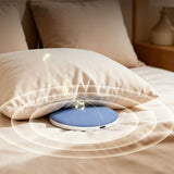 Bluetooth 5.4 Bone Conduction Sleep Speaker with White Noise Ultra Thin Pillow Wireless Speaker with Timer Blue