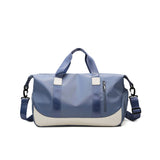 Travel Duffel Bag with Shoe Compartment Overnight Tote Gym Sports Bag with Wet Pocket Luggage Sleeve Blue