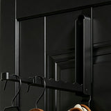 Foldable Over Door Hook Rack Portable Hanging Coat Rack for Small Spaces Dark Grey