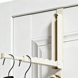 Foldable Over Door Hook Rack Portable Hanging Coat Rack for Small Spaces Beige