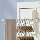 Foldable Over Door Hook Rack Portable Hanging Coat Rack for Small Spaces Beige