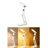 Foldable LED Desk Lamp Rechargeable Reading Light with Clock Display