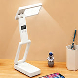Foldable LED Desk Lamp Rechargeable Reading Light with Clock Display